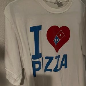 White I Love Dominos T Shirt